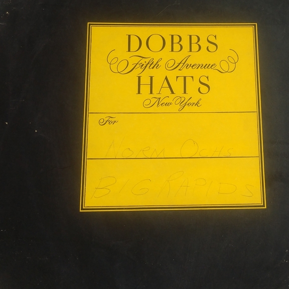 Vintage Dobbs Fifth Avenue Wool Brown Bowtie Feather Fedora Hat w/ Box - Picture 15 of 15